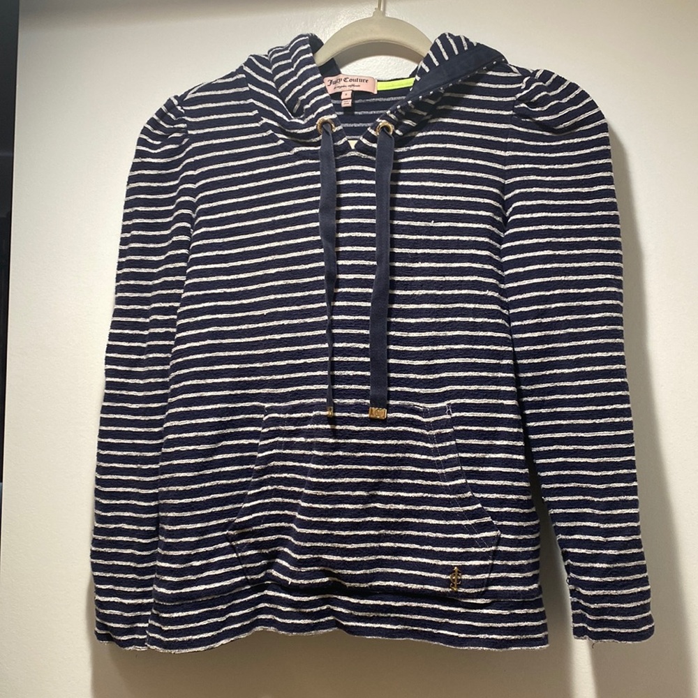 Juicy Couture Striped Pullover Hoodie